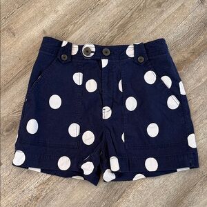 Anthropologie Maeve Colette Navy Polka Dot Shorts
